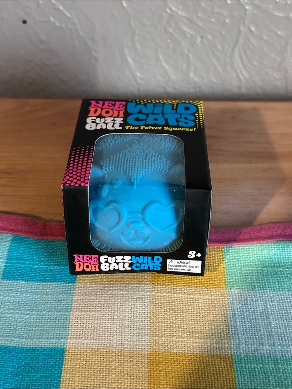 NeeDoh Wild Cats Fuzz Ball - Blue Hearts
